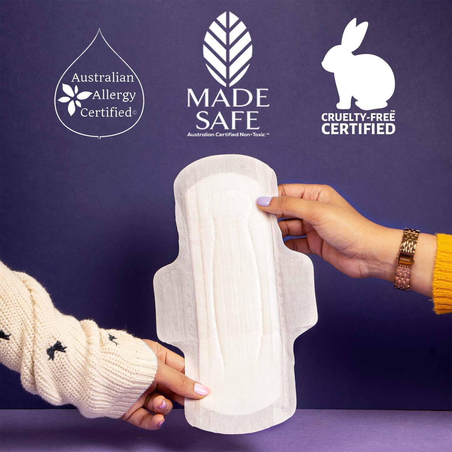 Sanitary Pads for Women By AZAH (Pack of 40 XL) 100% Organic Sanitary Pads for Women High Absorption Cotton Sanitary Pads for Women Soft and Rash Free Sanitary Pad